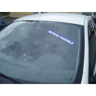 Autocollant Pare Brise Avantage bleu Reprise Possible
