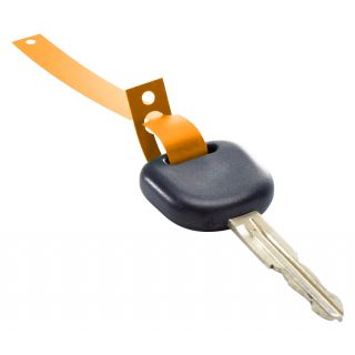 Porte clés HDPE orange avec clé