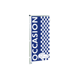 Kit mat et drapeau occasion 2 bleu à damiers 4 m