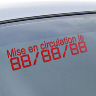 Chiffres Digitaux Adhésifs Rouge mise en circulation