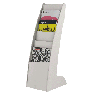 Porte brochures A4 sur pied 6CASGR