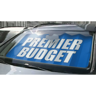 Panneau pare-brise VITRAFLASH Premier budget bleu en situation