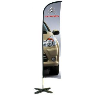 Kit mat voileline personnalisée 4 m pied croisillon