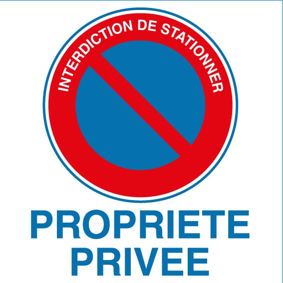Panneau Propriété Privée Accès Interdit - 230 mm, Aluminium Dibond 3mm