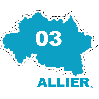 Autocollant 03 département de l'Allier