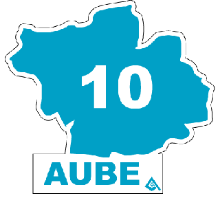 Autocollant 10 département de l'Aube