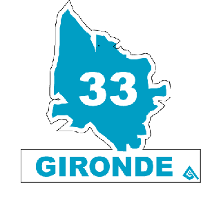 Autocollant 33 département de la Gironde