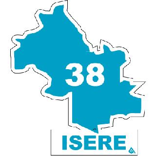 Autocollant 38 département de l'Isère