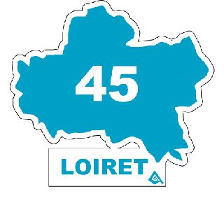 Autocollant 45 département du Loiret