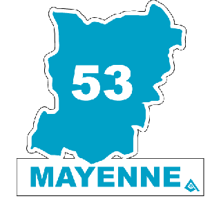 Autocollant 53 département de la Mayenne