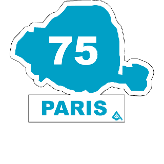 Autocollant 75 département de Paris