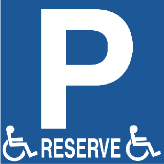 Panneau Parking Réservé Handicapé Alu 3 mm