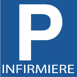 Panneau Parking Infirmière PVC 3 mm