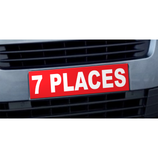 Cache plaque d'immatriculation avantage 7 places rouge