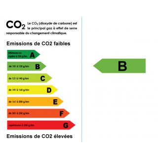 Autocollant écolabel CO2 B