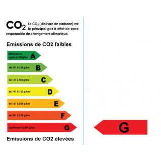 Autocollant écolabel CO2 G