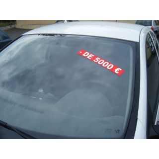Autocollant Pare Brise Avantage rouge - de 5000 €