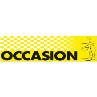 Banderole occasion en maille polyester à damiers jaune et noir