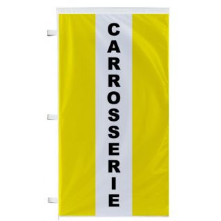 Bannière Carrosserie jaune à bandes latérales