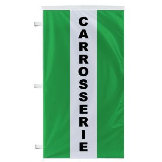 Bannière Carrosserie verte à bandes latérales