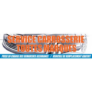 Visuel d'une banderole service carrosserie toutes marques 3 x 0.8 m