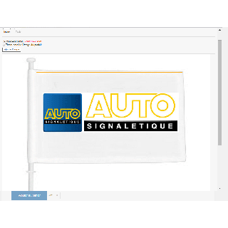 Module de personnalisation du drapeau de vitre automobile à personnaliser
