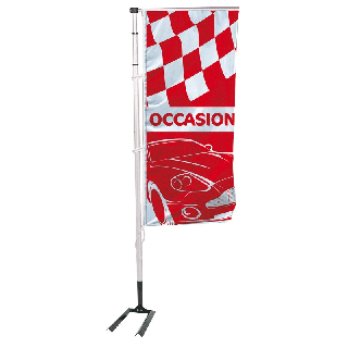 Kit mat et drapeau occasion CAR rouge 5.5 m