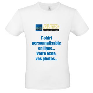 T-shirt B&C EXACT 150 blanc personnalisable
