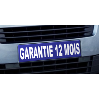 Cache plaque d'immatriculation avantage Garantie 12 mois bleu