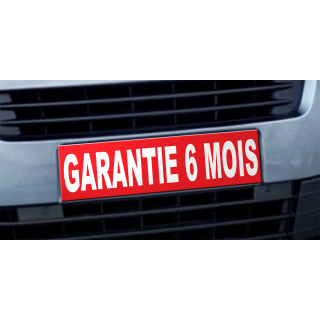 Cache plaque d'immatriculation avantage Garantie 6 mois rouge