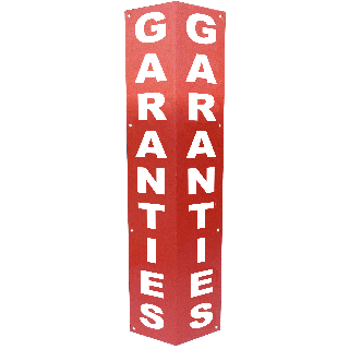 Totem de clôture GARANTIES ROUGE