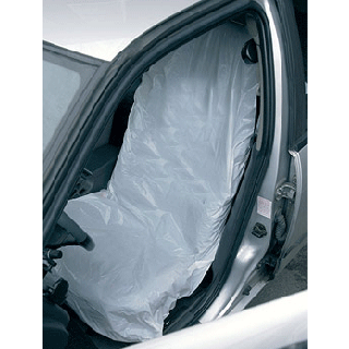 Housses de sièges plastiques blanches en rouleau