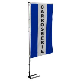 Kit mat et drapeau Carrosserie bleu à bandes latérales 4 m