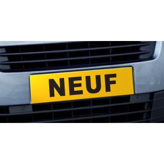 Cache plaque d'immatriculation avantage Neuf jaune et noir