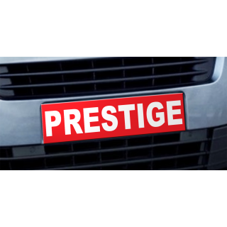 Cache plaque d'immatriculation avantage Prestige rouge