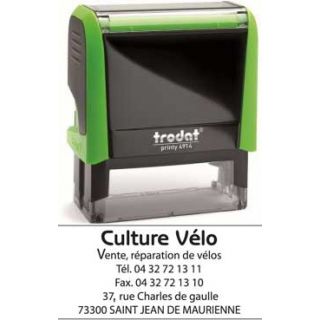 Tampon encreur printy 4914 avec 6 lignes personnalisées