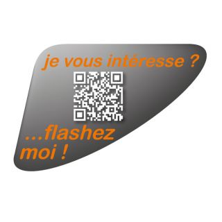 Autocollant QR Code Annonce Automobile personnalisé gris