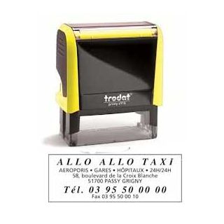 Tampon encreur printy 4915 avec 6 lignes personnalisées