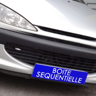 Cache plaque d'immatriculation avantage bleu Boite Sequentielle