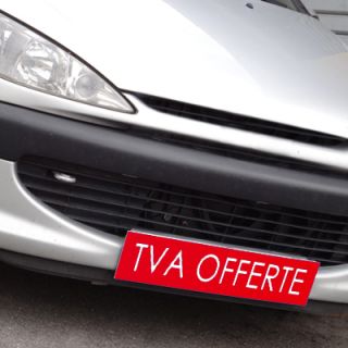 Cache plaque d'immatriculation avantage rouge TVA Offerte