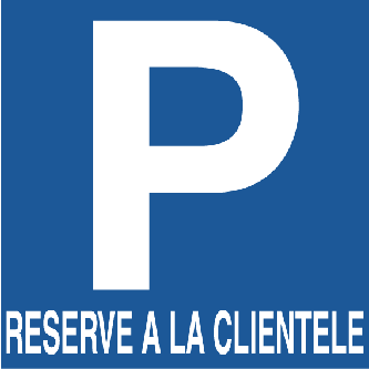 Panneau Parking Réservé à la Clientèle PVC 3 mm