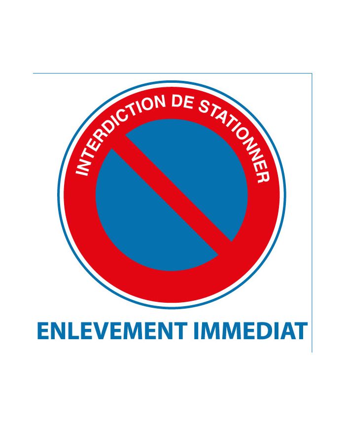 Panneau Stationnement Interdit Jour Et Nuit 2 - AUA SIGNALETIQUE - 330 Mm - Aluminium Dibond 3mm
