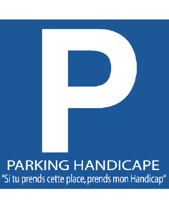 Autocollant Parking Handicapé 2