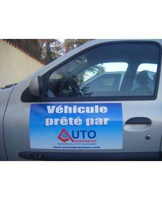 Autocollant publicitaire pour portière de voiture