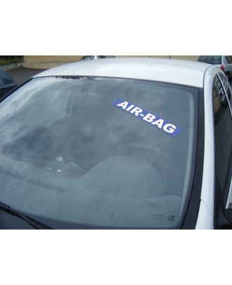 Autocollant pare brise bleu air bag