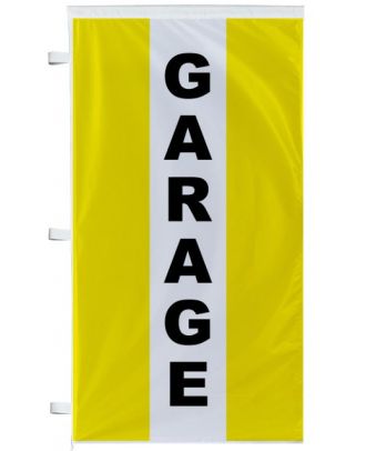 Bannière Garage jaune à bandes latérales