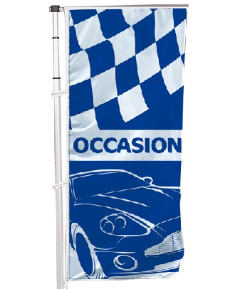 Drapeau occasion bleu CAR