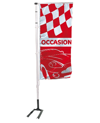 Kit mat et drapeau occasion CAR rouge 5.5 m
