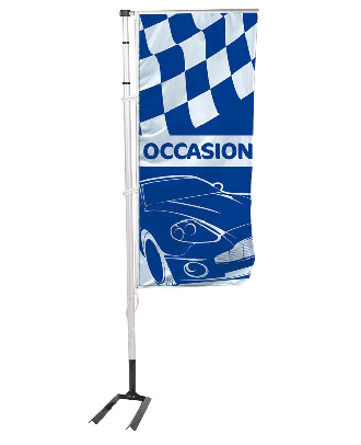 Kit mat et drapeau occasion CAR bleu 5.5 m