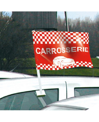 Drapeau carrosserie rouge de vitre automobile